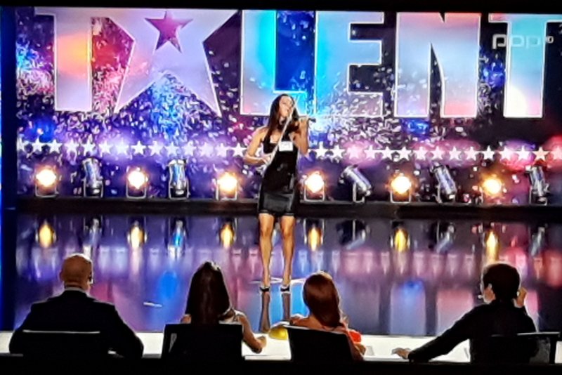 Hermina Matjašič in the show Slovenia has talent