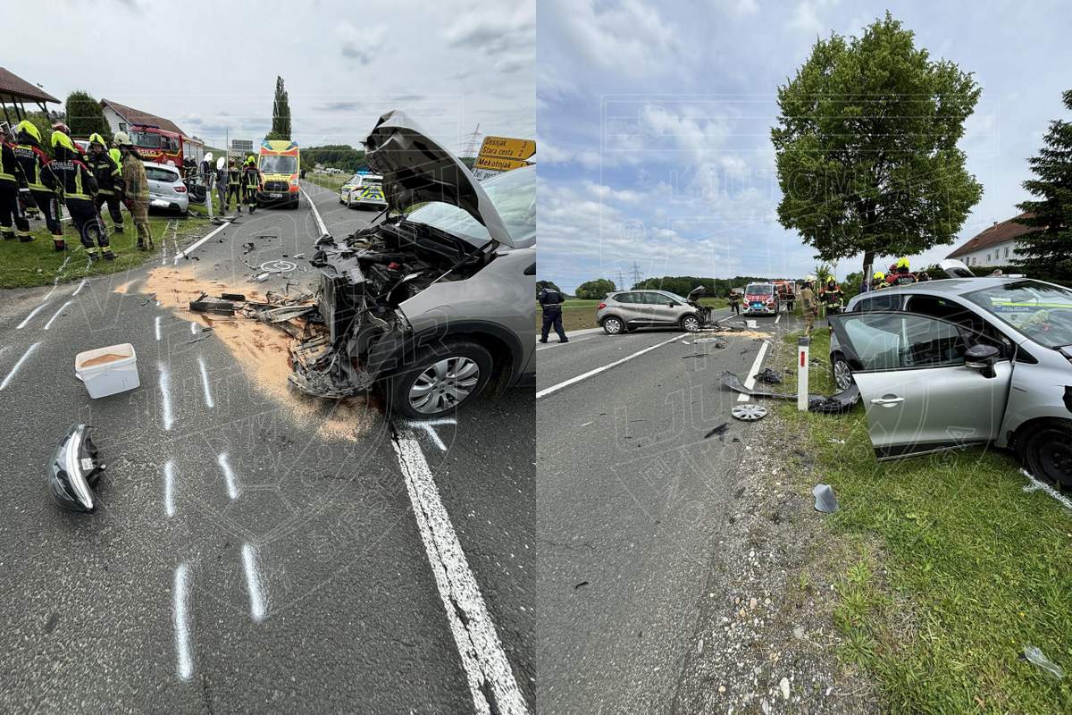 Prometna nesreča, foto: PGD Ljutomer