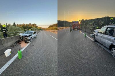 Prometna nesreča, foto: PGD Ljutomer