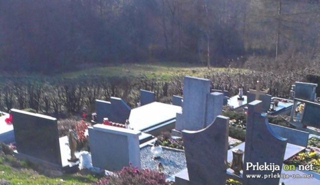 Ob pokopališču zagorele ciprese