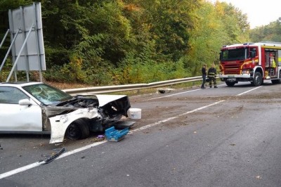 Prometna nesreča na obvoznici, foto: PGD Ormož