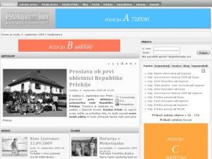 Oglaševanje na spletnem portalu Prlekija-on.net
