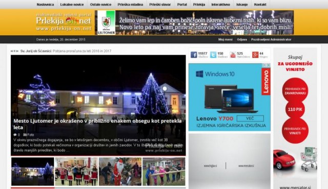 Sedanjo podobo ima portal od novembra 2014 Sedanjo podobo ima portal od novembra 2014