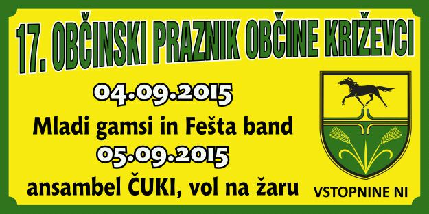 17. OBČINSKI PRAZNIK OBČINE KRIŽEVCI