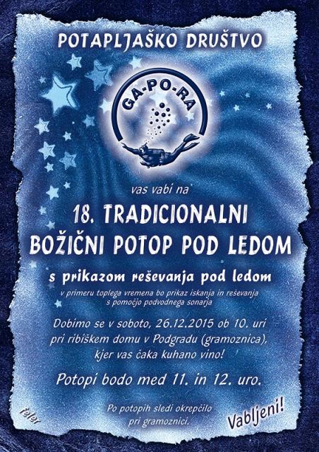 18. TRADICIONALNI BOŽIČNI POTOP POD LEDOM
