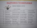 Razpored tekmovanja 30. aprila 2016