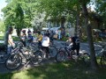 Zbiranje kolesarjev v radenskem parku
