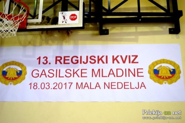 13. Regijski kviz gasilske mladine Pomurja