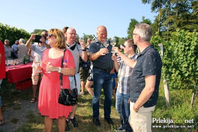 Postavljanje klopotca v Steyerjevem vinogradu