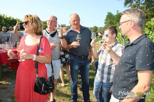 Postavljanje klopotca v Steyerjevem vinogradu