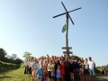 Postavljanje klopotca v Steyerjevem vinogradu