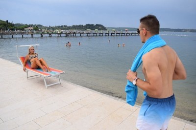 Mark na lanskem snemanju »Mini bikini« v Portorožu