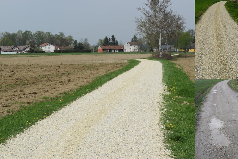 Občinska cesta do št. 27 lažje prevozna