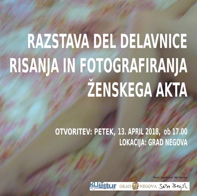 Otvoritev razstave del delavnice risanja in fotografiranja ženskega akta