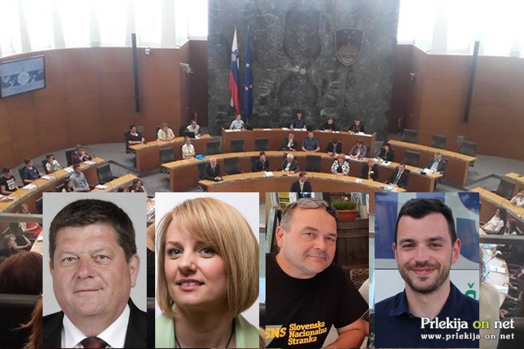 Poslanci v Prlekiji so Franc Jurša (DeSUS), Aljaž Kovačič (LMŠ), Mojca Žnidarič (SMC) in Jani Ivanuša (SNS)