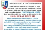 Obvestilo glede neurij - Občina Razkrižje