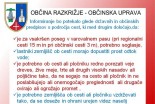 Obvestilo glede neurij - Občina Razkrižje