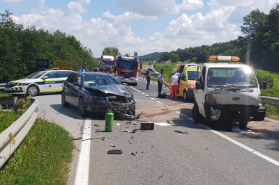 Prometna nesreča, foto: PGD Gornja Radgona