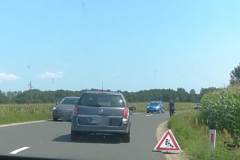 Prometna nesreča se je zgodila na cesti Križevci-Noršinci, foto: FB Radarji v Prlekiji
