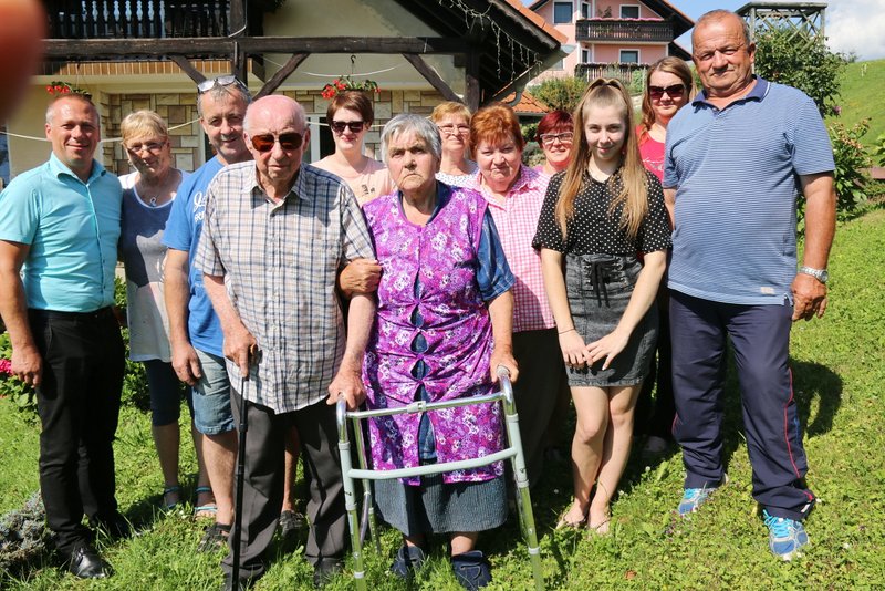 Peter se je razveselil obiska ob svojem življenjskem jubileju, foto: Ludvik Kramberger