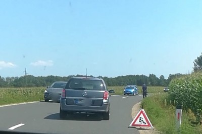 Prometna nesreča se je zgodila na cesti Križevci-Noršinci, foto: FB Radarji v Prlekiji
