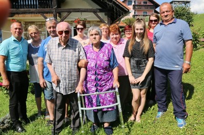 Peter se je razveselil obiska ob svojem življenjskem jubileju, foto: Ludvik Kramberger