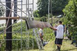 Postavljanje največjega klopotca v Hermancih