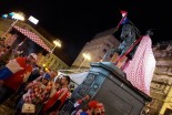 Slavje navijačev v Zagrebu