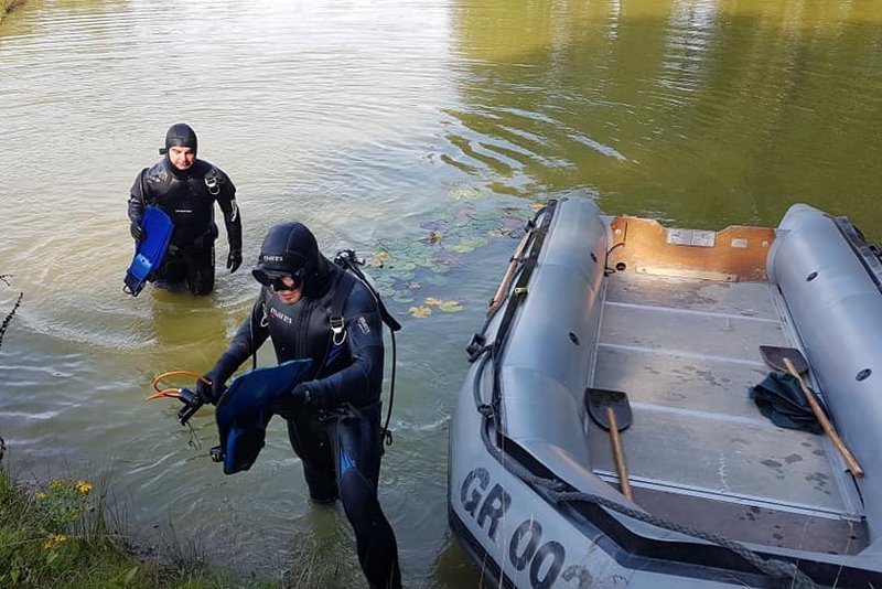 Pri iskanju so sodelovali potapljači GA-PO-RA iz PGD Gornja Radgona, foto: GA-PO-RA