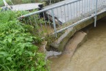 Poškodovan most v Kuršincih