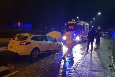 Prometna nesreča v Gornji Radgoni, foto: PGD Gornja Radgona