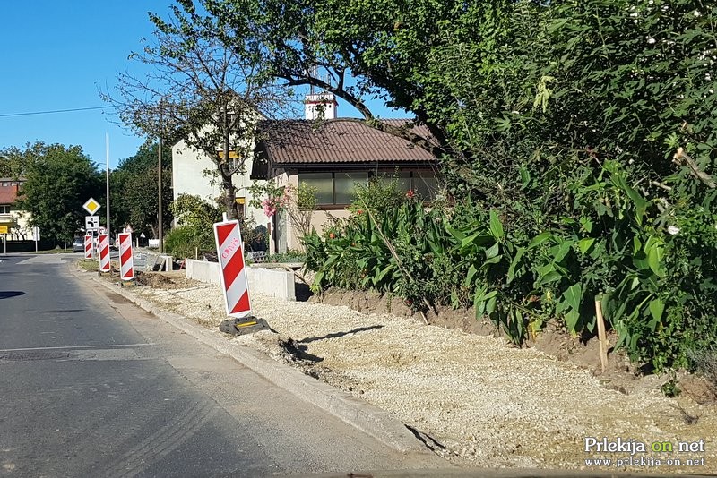 Gradnja kolesarske steze v Ljutomeru