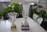 Pokal (levo) iz leta 2013; prehodni pokal (desno) leta 2018