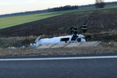 Eno vozilo je končalo v jarku, foto: lendavainfo.com