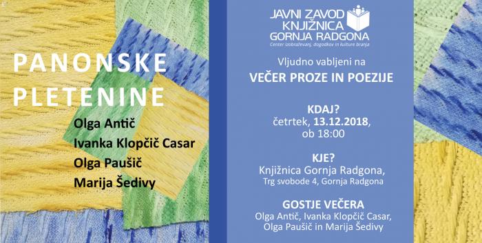 VEČER POEZIJE IN PROZE