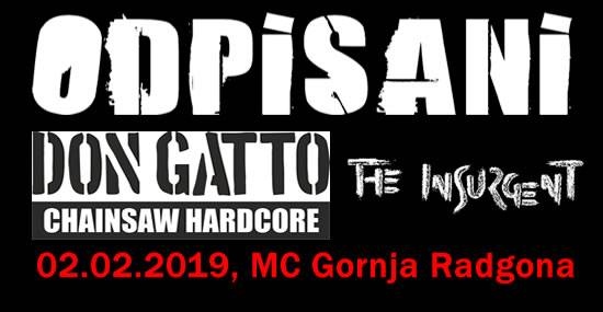 KONCERT: ODPISANI, DON GATTO, THE INSURGENT