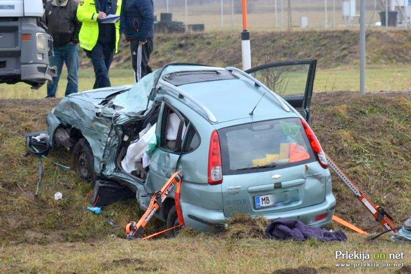 Prometna nesreča na cesti Lenart - Ptuj