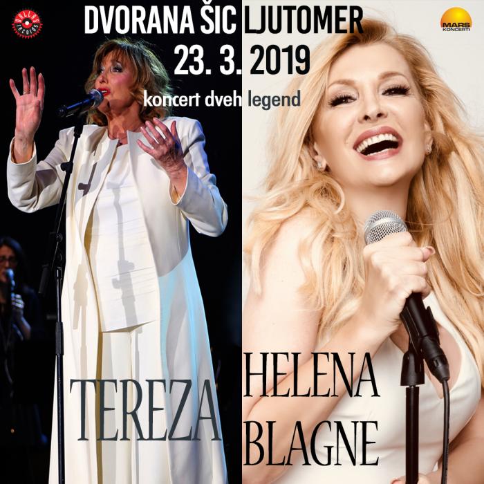 HELENA BLAGNE IN TEREZA KESOVIJA KONCERT DVEH LEGEND ob MATERINSKEM DNEVU