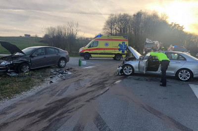 Trčenje vozil, foto: PGD Gornja Radgona