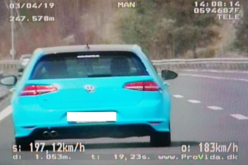 Na avtocesti so z videonadzornim sistemom Provida vozniku na 1.053 metrih razdalje izmerili povprečno hitrost 197,12 km/h