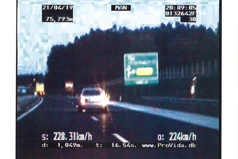 Na razdalji 1.049 metrov je vozil s povprečno hitrostjo 228,31 km/h, foto: PPP Maribor