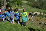 Otroci na obisku na Šiškovi kmetiji