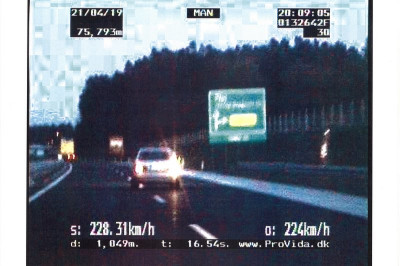 Na razdalji 1.049 metrov je vozil s povprečno hitrostjo 228,31 km/h, foto: PPP Maribor