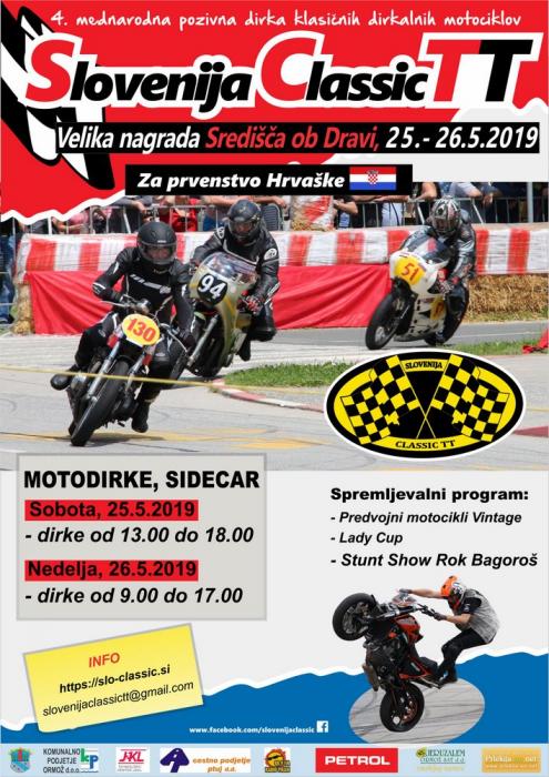 4. dirka starodobnih dirkalnih motociklov Slovenija Classic TT 2019