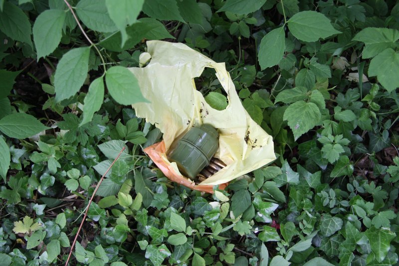 Najdena bomba in naboji