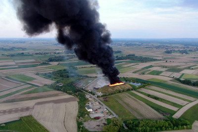 Požar v Totovcu iz zraka