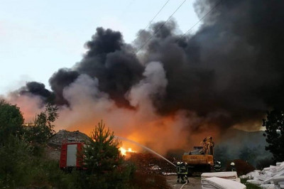 Požar v Rušah, foto: PGD Bistrica ob Dravi