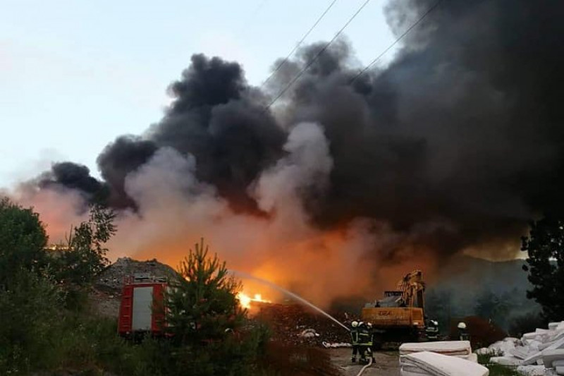 Požar v Rušah, foto: PGD Bistrica ob Dravi
