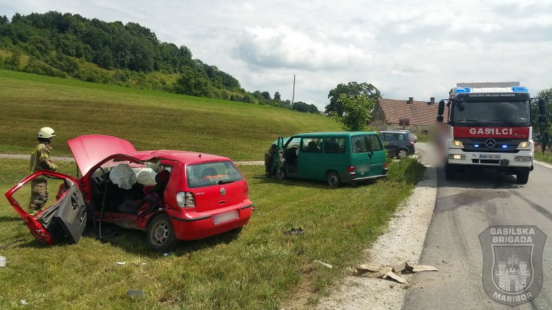 Prometna nesreča v Jurjevskem Dolu, foto: GB Maribor
