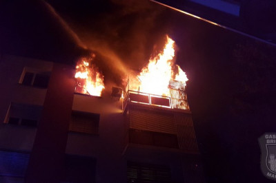 Ogenj v stanovanju, foto: GB Maribor